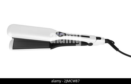 Electric curling iron isolated on white background Stock Photo