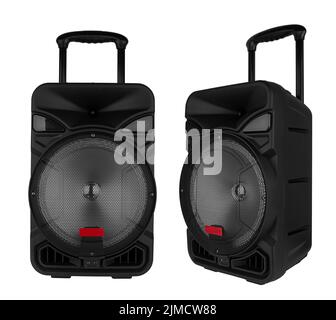 Portable speaker isolated on a white background Stock Photo