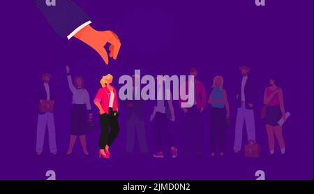 Choosing one person from the crowd Stock Vector Image & Art - Alamy