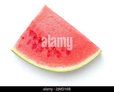 Watermelon Slice Isolated On White Background Stock Photo
