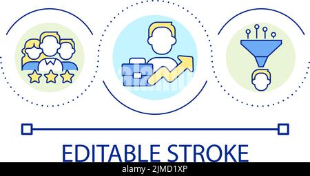 Human resources loop concept icon Stock Vector