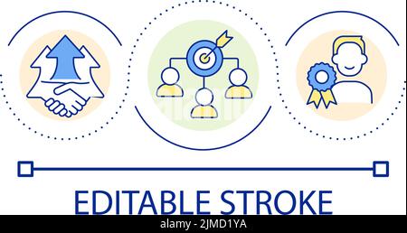 Business development goal loop concept icon Stock Vector