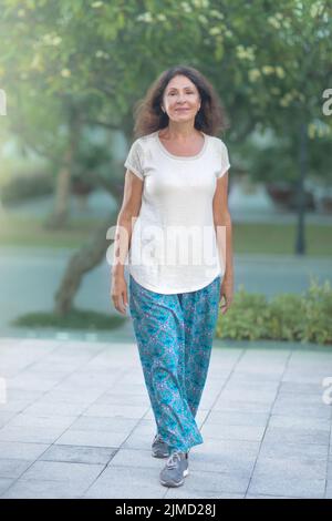 Outdoor portrait of a beautiful senior woman Stock Photo