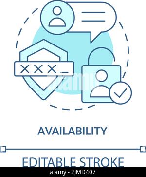 Availability turquoise concept icon Stock Vector