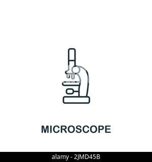 Microscope icon. Monochrome simple Bioengineering icon for templates, web design and infographics Stock Vector