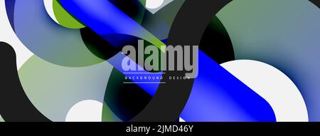 Circle abstract background. Vector illustration for wallpaper banner background card or landing page Stock Vector