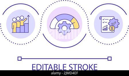 Opportunity for business development loop concept icon Stock Vector