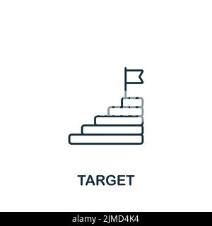 Target icon. Monochrome simple Brain Process icon for templates, web design and infographics Stock Vector