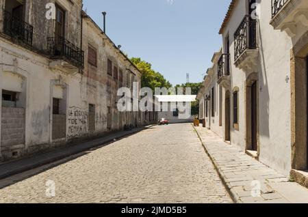 Colonia del Sacramento, Uruguay - Dezember 26, 2015: Portuguese colonial architecture and ancient co Stock Photo