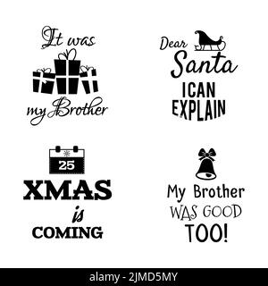 Collection of different vector Christmas banners on white background Stock Vector