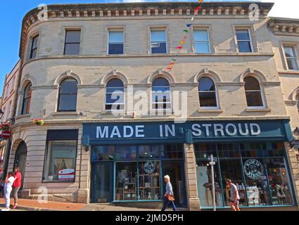 The Made In Stroud shop & emporium, local crafts, everything, 16 Kendrick St, Stroud , Gloucestershire, England, UK, GL5 1AA Stock Photo