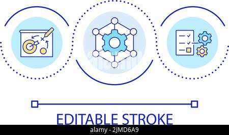 Business strategy loop concept icon Stock Vector