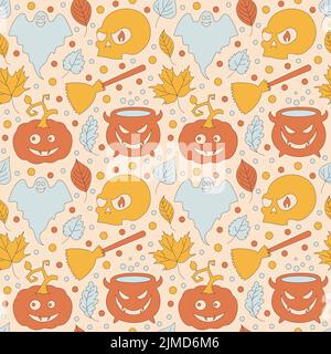 Autumn simple minimalist background with a leaf. Stock Vector