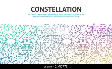 Constellation Outline Concept Stock Vector
