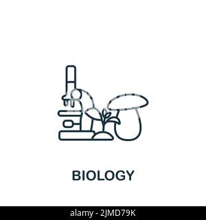 Biology icon. Monochrome simple Bioengineering icon for templates, web design and infographics Stock Vector