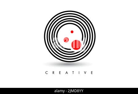 Lines O Letter Logo Letter made of Lines. Monogram Style Letter Icon Vector Illustration Stock Vector