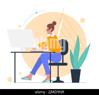 Time management system. Tracking employee attendance program, daily tasks vector illustration Stock Vector