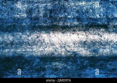 Blue Abstract Grungy Wall Background. Old Rusty Metal Surface Texture. Blue Old Metal Backdrop Stock Photo