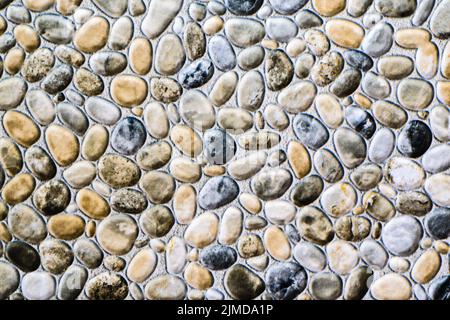 Colorful Marble Messy Small Stones Surface Background. Abstract Texture Pattern. Suitable for Backdrop, Wallpaper, or Decorative Stock Photo