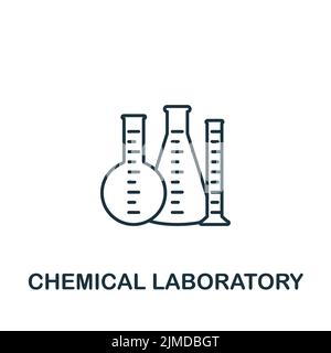 Chemical Laboratory icon. Monochrome simple Bioengineering icon for templates, web design and infographics Stock Vector
