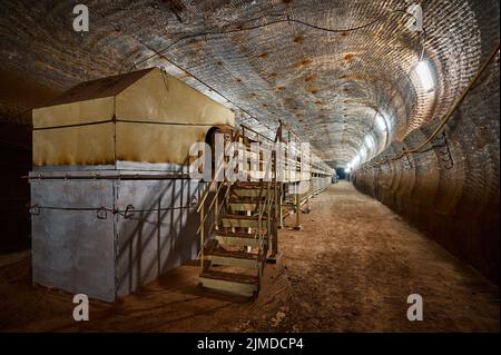 Production line with steps and service ground in quarry Stock Photo