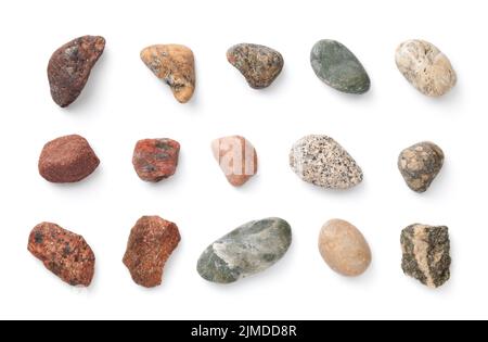Collection Of Different Kind Stones Stock Photo