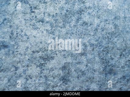 Blue Rough Grunge Painted Surface Decorative Design Texture. Dark Gloomy Background. Abstract Pattern Stock Photo