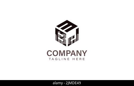 Letter MBJ Logo, Three Letter Logo, Alphabet M B J Hexagon Shape Vector Icon Template Stock Vector