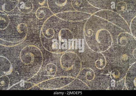 Fashionable Modern Wallpaper or Textile Surface Background with Floral Ornament Stock Photo