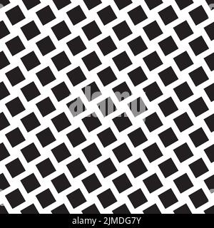 Seamless rotated check pattern distortion background Stock Vector