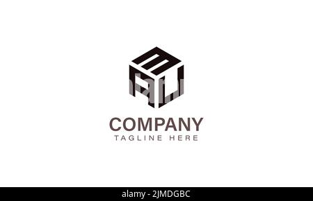 Letter MAU Logo, Three Letter Logo, Alphabet M A U Hexagon Shape Vector Icon Template Stock Vector