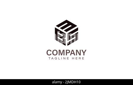 Letter MBS Logo, Three Letter Logo, Alphabet M B S Hexagon Shape Vector Icon Template Stock Vector