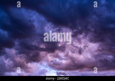 Dark clouds in the sky before thunderstorm. Stock Photo