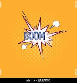 Boom. Comic vector icon. Stock Vector