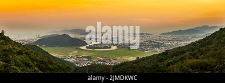 Sunset view of Nha Trang city, Vietnam Stock Photo