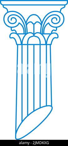 Antique column or pillar with ornaments vector Stock Vector