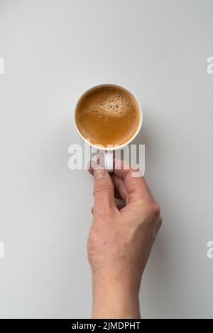 Man holding cup of coffee Stock Photo