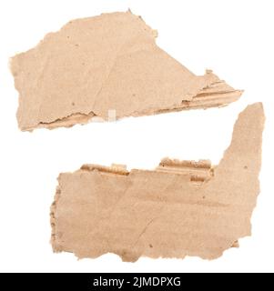 Cardboard on white Stock Photo