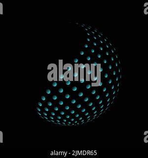 A background of several dotted circles wrapped around each other in a spiral shape Stock Vector