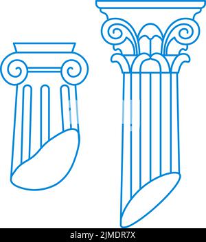 Antique column, architecture of ancient Greece Stock Vector