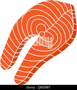 fish trout salmon hand drawn illustration side view vector isoalted on ...