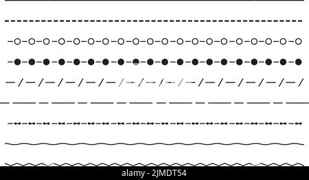 Black dividing lines on a white background Stock Vector