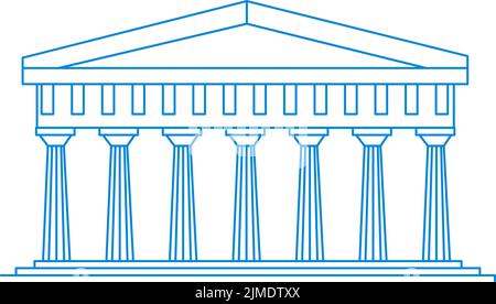 Ancient greek architecture, construction columns Stock Vector