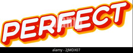 Perfect phrase lettering isolated on white colourful text effect design vector. Text or inscriptions in English. The modern and creative design has re Stock Vector