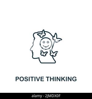 Positive Thinking icon. Monochrome simple Business Motivation icon for templates, web design and infographics Stock Vector