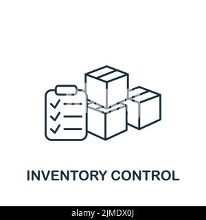 Inventory Control icon. Monochrome simple Business Management icon for ...