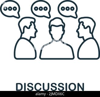 Discussion icon. Monochrome simple Business Management icon for ...