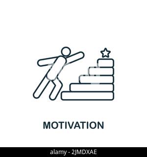 Motivation icon. Monochrome simple Business Motivation icon for templates, web design and infographics Stock Vector