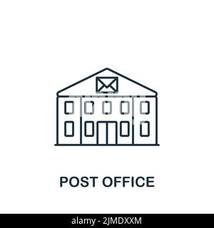 Post Office icon. Monochrome simple icon for templates, web design and infographics Stock Vector