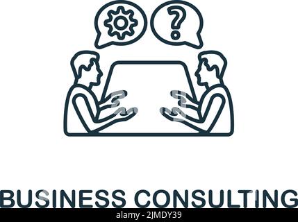 Business Consulting icon. Monochrome simple Business Management icon for templates, web design and infographics Stock Vector
